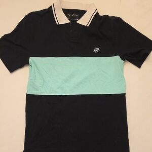 Black and Mint Men's Polo Shirt Empire